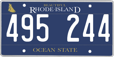 RI license plate 495244