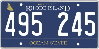RI license plate 495245