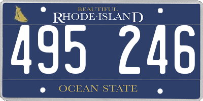 RI license plate 495246