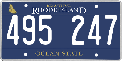 RI license plate 495247