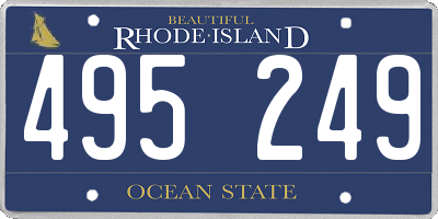 RI license plate 495249