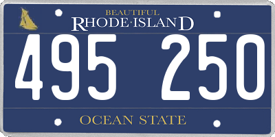 RI license plate 495250