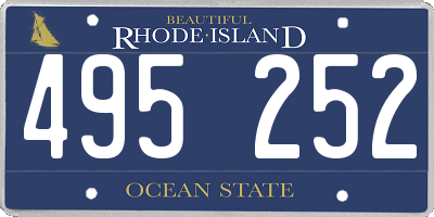 RI license plate 495252