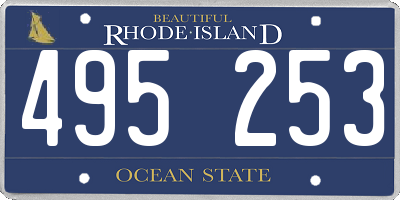 RI license plate 495253