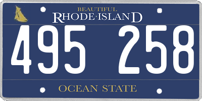 RI license plate 495258