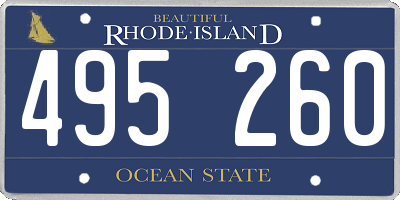 RI license plate 495260