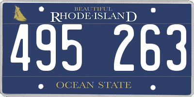 RI license plate 495263
