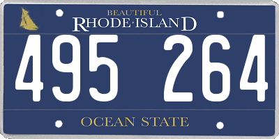 RI license plate 495264