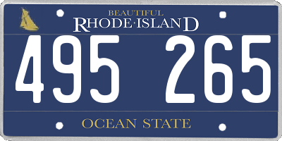 RI license plate 495265