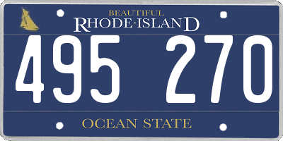 RI license plate 495270