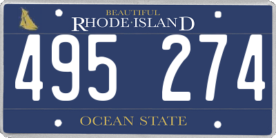 RI license plate 495274