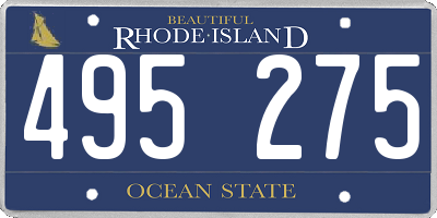 RI license plate 495275