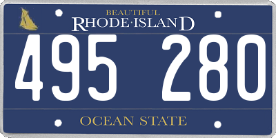 RI license plate 495280