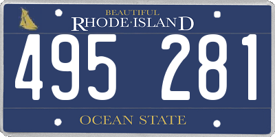 RI license plate 495281