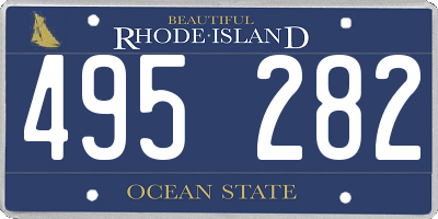 RI license plate 495282