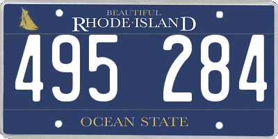 RI license plate 495284