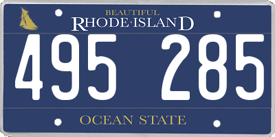 RI license plate 495285