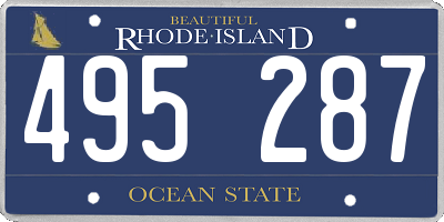 RI license plate 495287