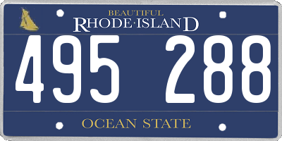 RI license plate 495288