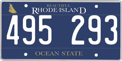 RI license plate 495293