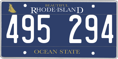 RI license plate 495294