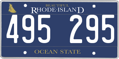 RI license plate 495295