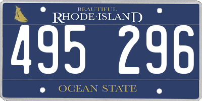 RI license plate 495296