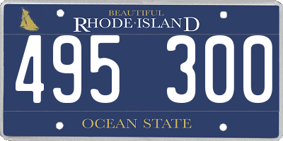 RI license plate 495300