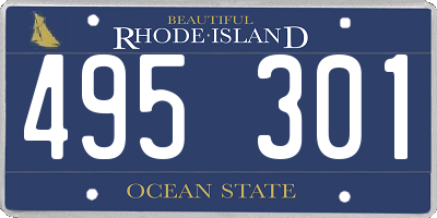 RI license plate 495301