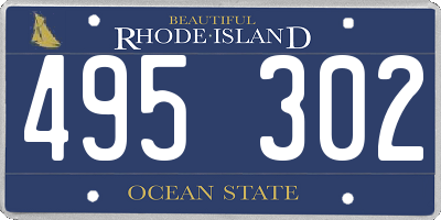RI license plate 495302