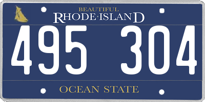 RI license plate 495304