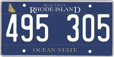 RI license plate 495305