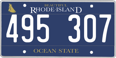 RI license plate 495307