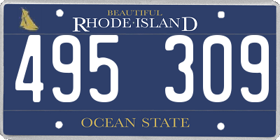 RI license plate 495309