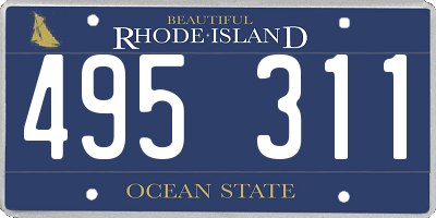 RI license plate 495311