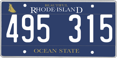 RI license plate 495315