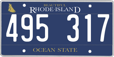 RI license plate 495317