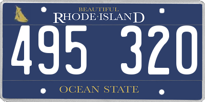 RI license plate 495320