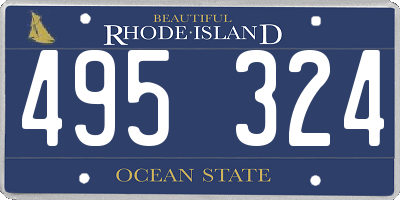 RI license plate 495324