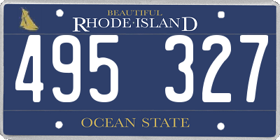 RI license plate 495327