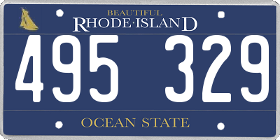 RI license plate 495329