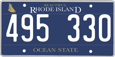 RI license plate 495330