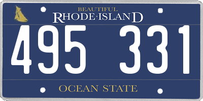 RI license plate 495331
