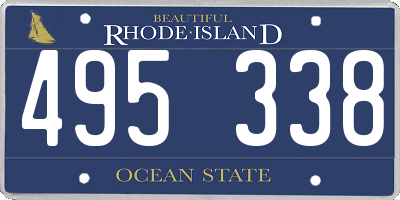 RI license plate 495338