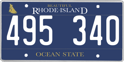 RI license plate 495340