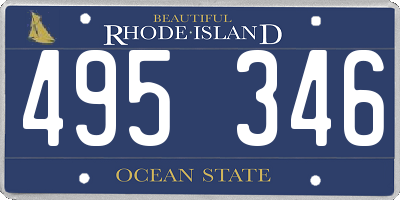 RI license plate 495346