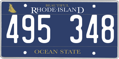 RI license plate 495348