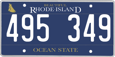 RI license plate 495349