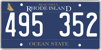 RI license plate 495352