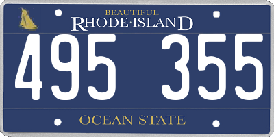 RI license plate 495355